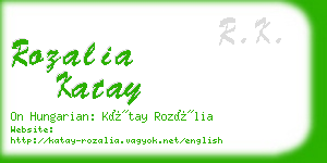 rozalia katay business card